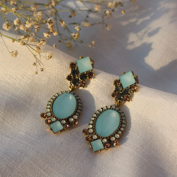 Blue drop earrings