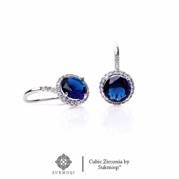 Sapphire Round Hoops