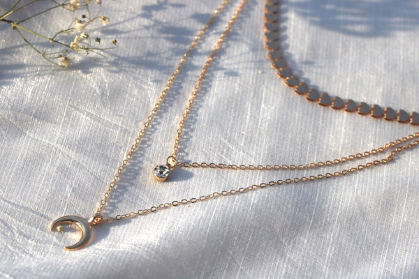 3 piece gold necklace set